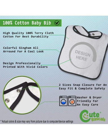 Baberos de Algodón 100% para Bebés Amor Papá - Unisex