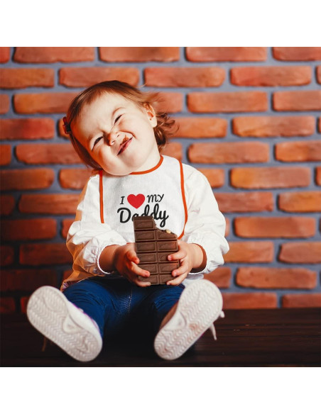 Baberos de Algodón 100% para Bebés Amor Papá - Unisex
