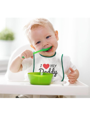 Baberos de Algodón 100% para Bebés Amor Papá - Unisex