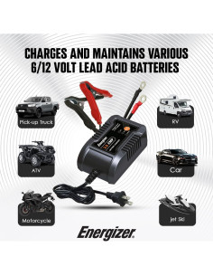 Cargador Mantenedor de Batería Energizer 2A 6V/12V Inteligente 2