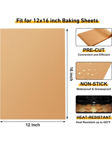 200 Hojas de Papel Pergamino HOFHTD 30.48x40.64cm Anti-adherente