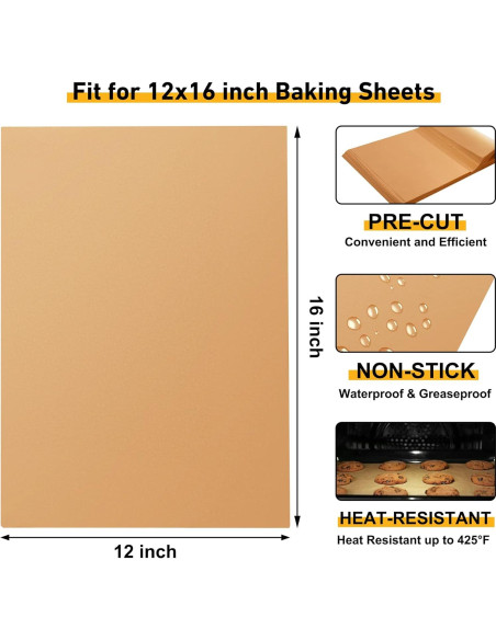 200 Hojas de Papel Pergamino HOFHTD 30.48x40.64cm Anti-adherente