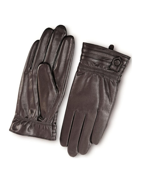 Guantes de Cuero Táctiles YISEVEN para Hombre 100% Piel de Oveja