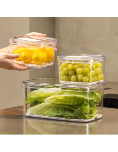 Contenedor Felli Duo Fresh Veggie Keeper 3 Piezas 5.8qt 2