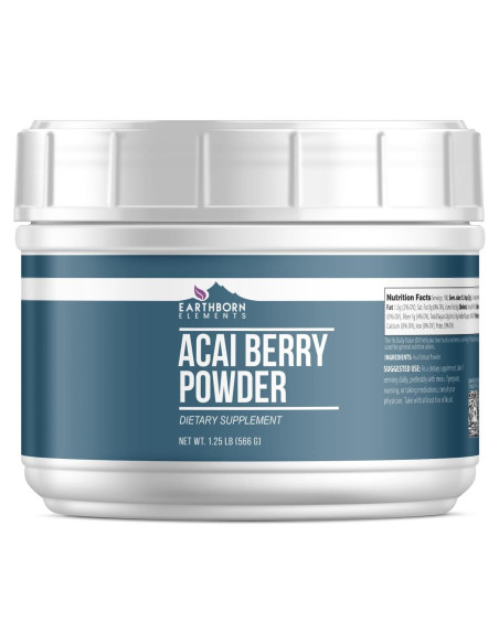 Polvo de Baya de Acai Earthborn Elements 567g - Superalimento