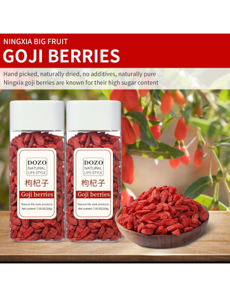 Berries de Goji Secas DOZO 400g | Snack Natural Sin Aditivos
