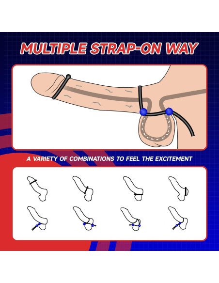 7 Pcs Anillos de Silicona Genérico para Hombres - Placer Intenso