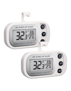 Termómetro Digital Impermeable FAHZON 2 Piezas Blanco