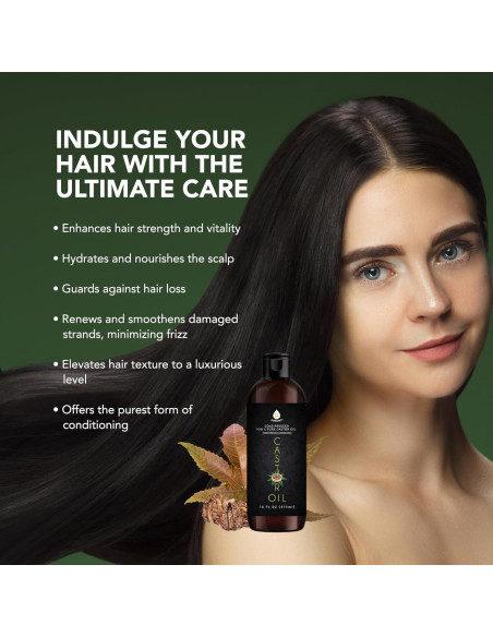 Aceite de Ricino Pursonic 473ml Prensado en Frío 100% Puro