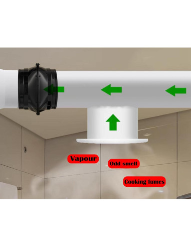 Ventilador de Extracción de Ducto 10" Meozri 1020 CFM Silencioso
