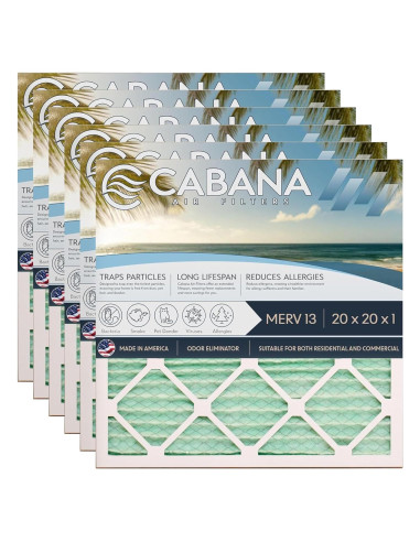 Filtros de Aire Cabana 6-Pack 20x20x2.5cm MERV 13 HVAC