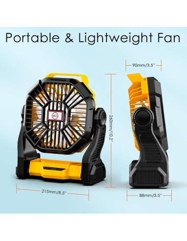 Ventilador Portátil Sendowtek X23 Recargable 10400mAh 4 Velocidades