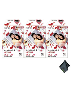 Película Instantánea FUJIFILM INSTAX MINI Heart Sketch 30 Exposiciones