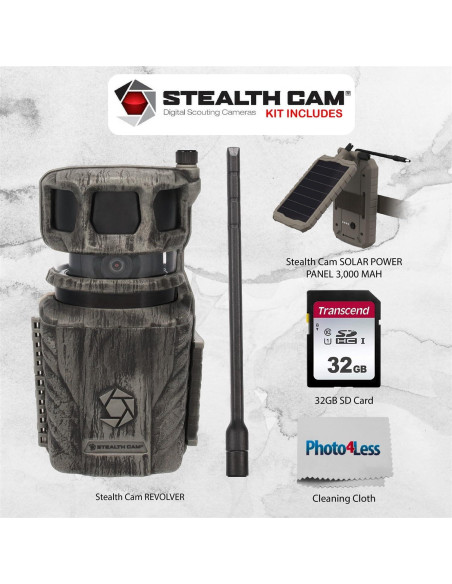 Cámara de Trail Celular Stealth Cam Revolver 36MP 360 con Panel Solar