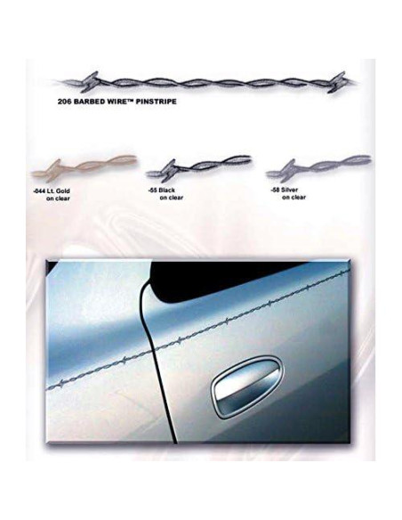 Franja Gráfica de Alambre de Púas Sharpline 206 - 1.27 cm x 45.72 m - Oro Metálico