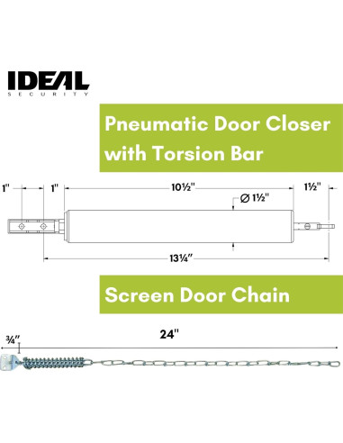 Cerradura Neumática Pesada Ideal Security BK8160, 26.67 cm
