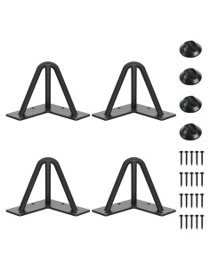 Patas de Mesa SMARTSTANDARD 10 cm Horquilla Acero Negro 4 Piezas