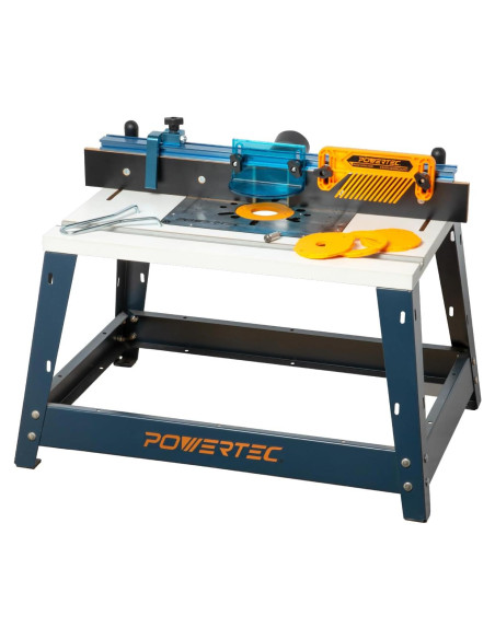 Mesa de Ruta Benchtop Powertec 61x41cm con Soporte y Vallas