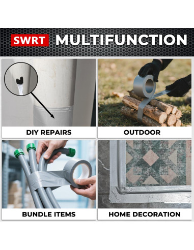 Cinta de Ducto Plata SWRT 5-Pack 5 cm x 27.43 m Resistente