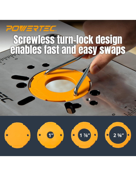 Mesa de Ruta Benchtop Powertec 61x41cm con Soporte y Vallas