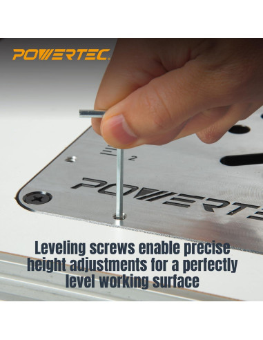 Mesa de Ruta Benchtop Powertec 61x41cm con Soporte y Vallas