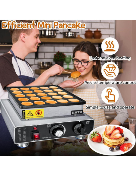 Mini Máquina para Pancakes KHTD 25PCS 32.5x29.2 cm Antiadherente