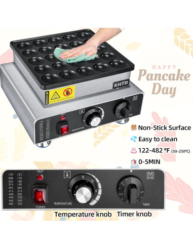 Mini Máquina para Pancakes KHTD 25PCS 32.5x29.2 cm Antiadherente