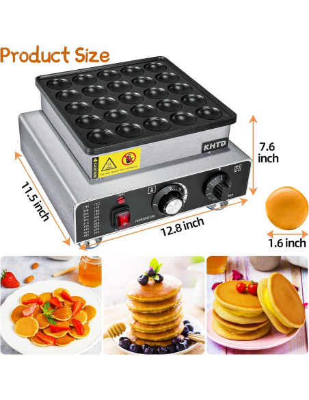 Mini Máquina para Pancakes KHTD 25PCS 32.5x29.2 cm Antiadherente