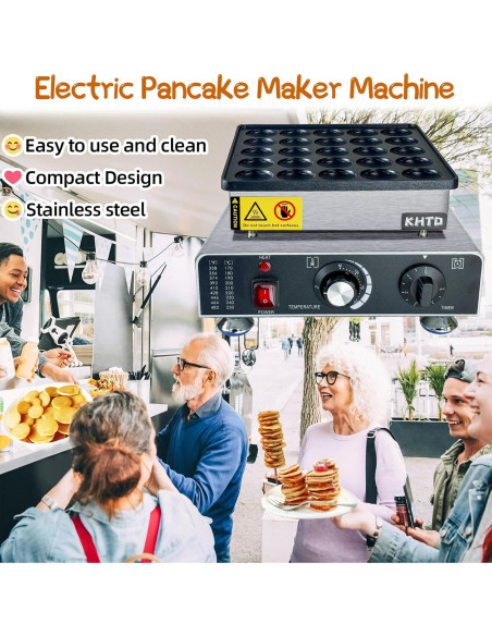 Mini Máquina para Pancakes KHTD 25PCS 32.5x29.2 cm Antiadherente