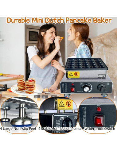 Mini Máquina para Pancakes KHTD 25PCS 32.5x29.2 cm Antiadherente