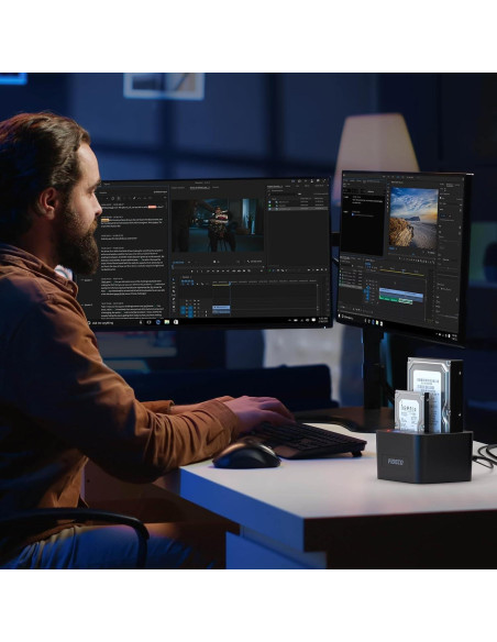 Dock de Disco Duro Externo FIDECO YPZ04-S2 USB 3.0 Clonación Offline