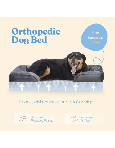 Cama Sofá Ortopédica para Perros Medianos PitPet - Acolchada y Antideslizante