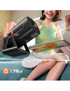 Proyector Portátil ClokoWe T800 1080P WiFi Bluetooth 4K 2