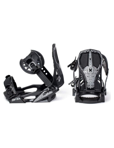 Fijaciones de Snowboard Whitewoods PH-03 para Niños 2-6 - Negro