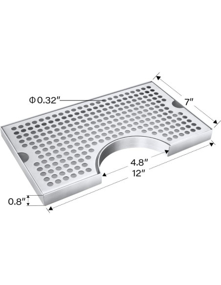 Bandeja de Goteo de Acero Inoxidable TMCRAFT 30.48x17.78cm
