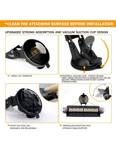 Barra de Luz Estroboscópica Xprite 16" LED Ámbar y Blanco