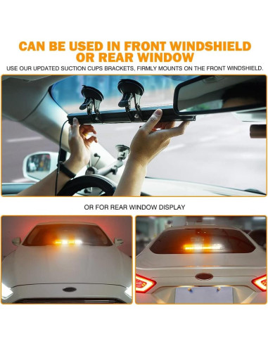 Barra de Luz Estroboscópica Xprite 16" LED Ámbar y Blanco