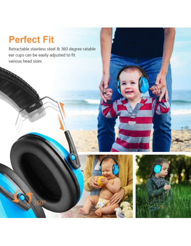 Auriculares de Seguridad ProCase para Niños + Gafas y Tapones