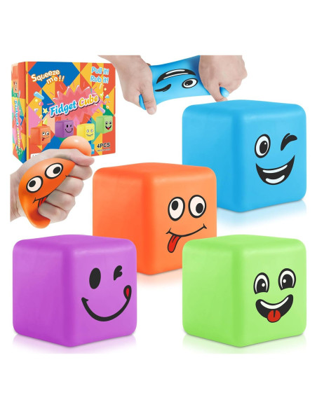 Cubo de Estrés Viroucal 30 Pack - Juguetes Aplastables Suaves
