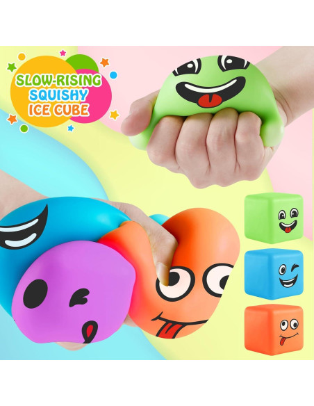 Cubo de Estrés Viroucal 30 Pack - Juguetes Aplastables Suaves