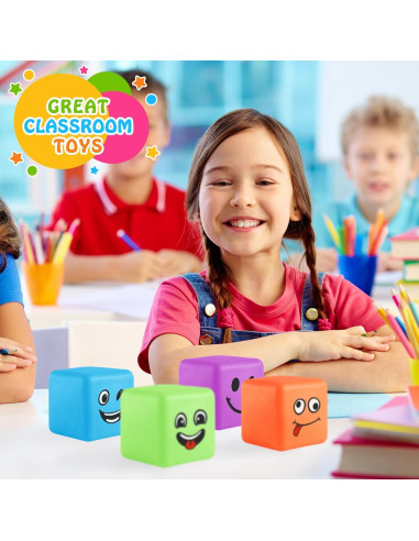 Cubo de Estrés Viroucal 30 Pack - Juguetes Aplastables Suaves