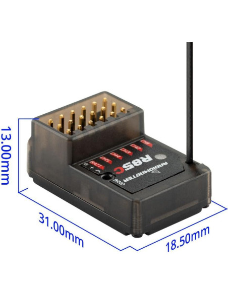 Receptor Radiomaster R85C 5CH 2.4GHz PWM Antena Externa