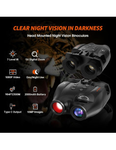 Gafas de Visión Nocturna GTMEDIA N4 Recargables USB 1080P 2