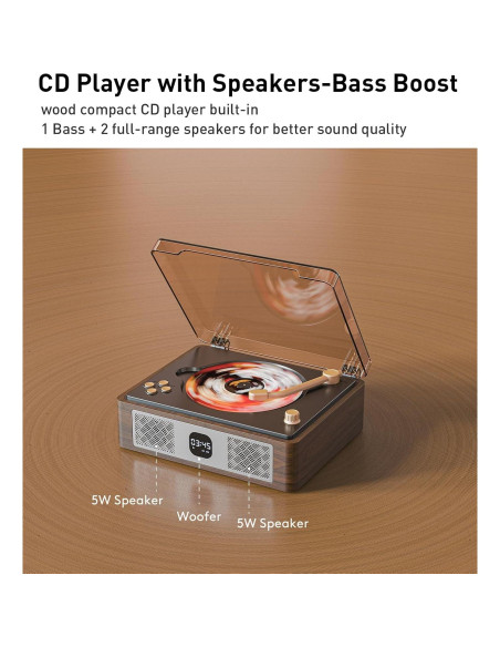 Reproductor de CD Bluetooth CARONSORT MSR-E300 con USB y FM