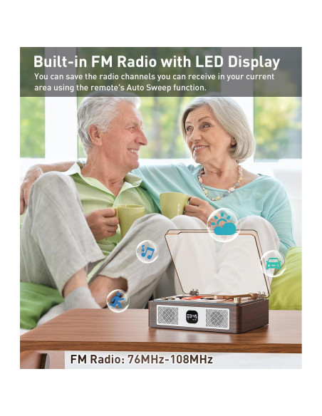 Reproductor de CD Bluetooth CARONSORT MSR-E300 con USB y FM