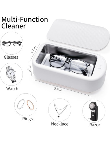 Limpiadora Ultrasónica de Joyas FEISEDY 600ml 48kHz