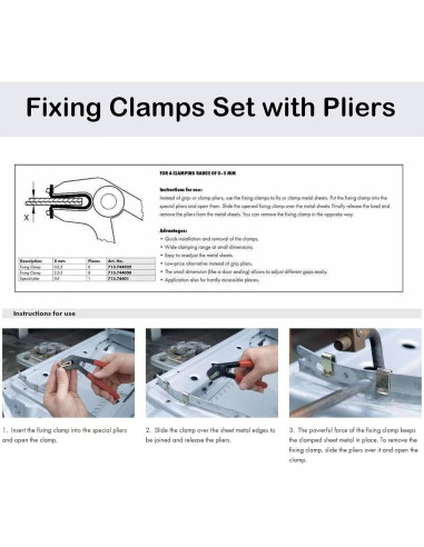 Juego de Abrazaderas de Fijación WINTOWIN para Carrocería