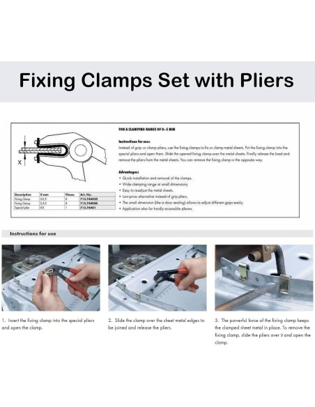 Juego de Abrazaderas de Fijación WINTOWIN para Carrocería