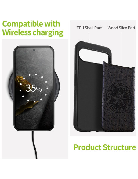 Funda de Madera Carveit para Google Pixel 9 Pro XL - Protección y Estilo Funda de Madera Carveit para Google Pixel 9 Pro XL - Protección y Estilo
