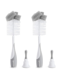 Cepillo para Biberones Munchkin 2 en 1 Gris - Antideslizante
